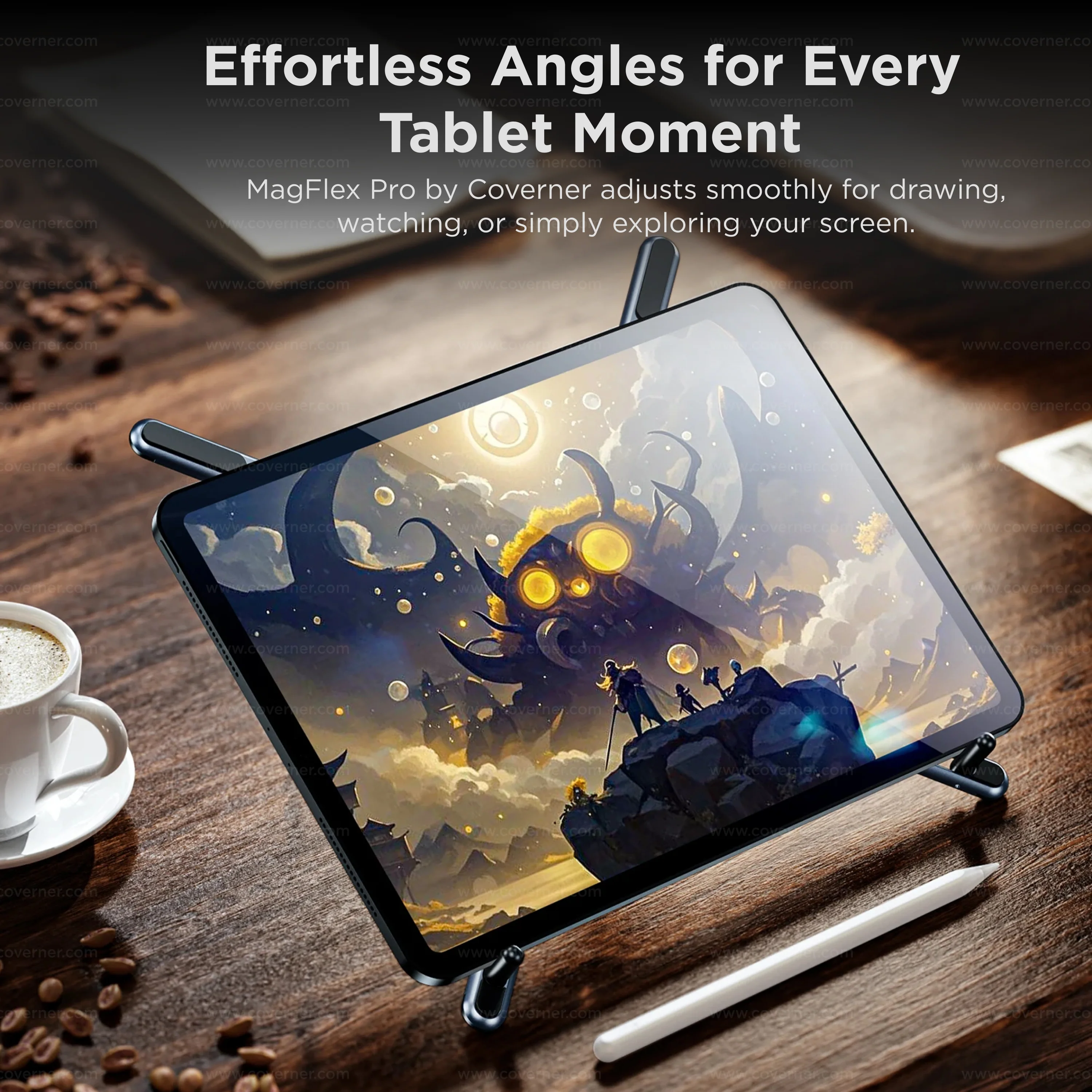 MagFlex Pro – Lightweight Strong MagSafe Adjustable Alloy Stand for Phone, Tablet & Laptop by Coverner India - Image 9