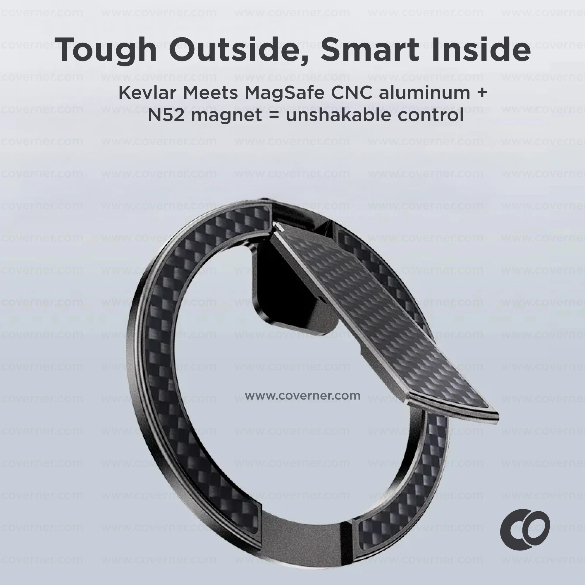 MagLock Raptor – Kevlar Magnetic 360° Ring Bracket with 52N Grip by Coverner India - Image 5