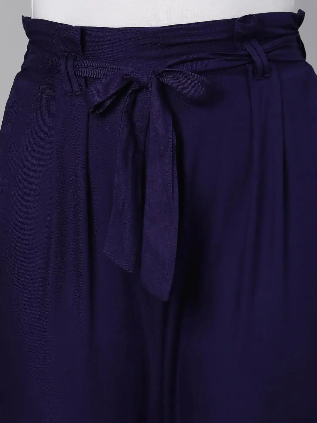 Magnetic Blue Tie-Knot Women Pant - Image 6