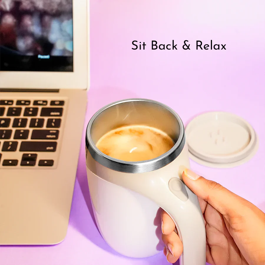 MagStir: Self-Stirring Magnetic Coffee Mug with Lid for Coffee, Milk, Protein Shakes & Hot/Cold Beverages - Image 9