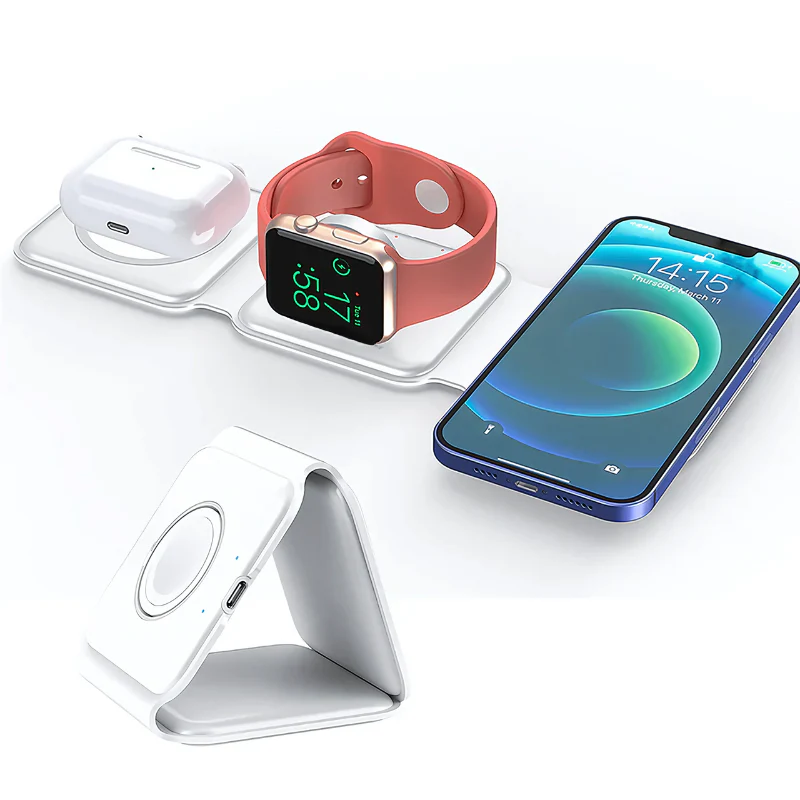 MagTrio: 3-in-1 Foldable MagSafe & Qi2 Compatible Wireless Charger with 15W Fast Charging for iPhone, AirPods & Apple Watch - Image 11