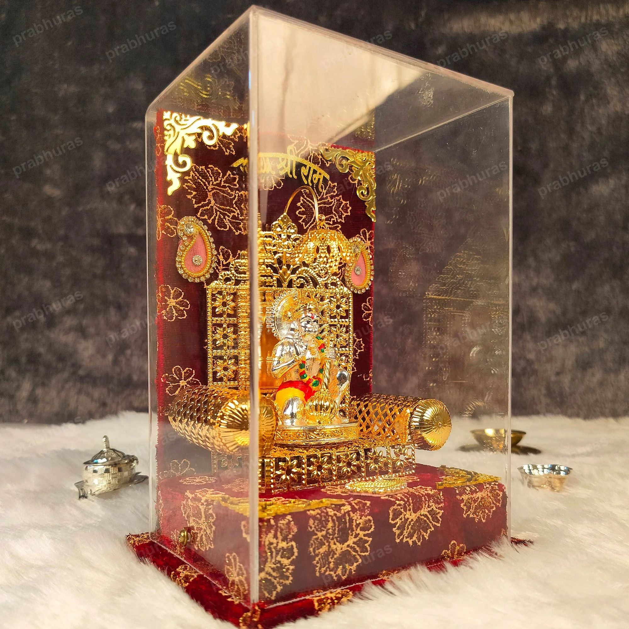 Mahabali Hanuman ji With Gold And Silver Coated - Image 2