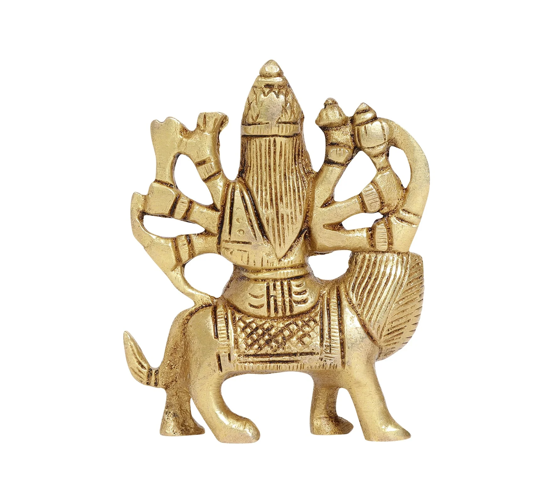 Mahagauri Durga Brass Idol | 100% Pure Brass | Antique Finish - Image 10