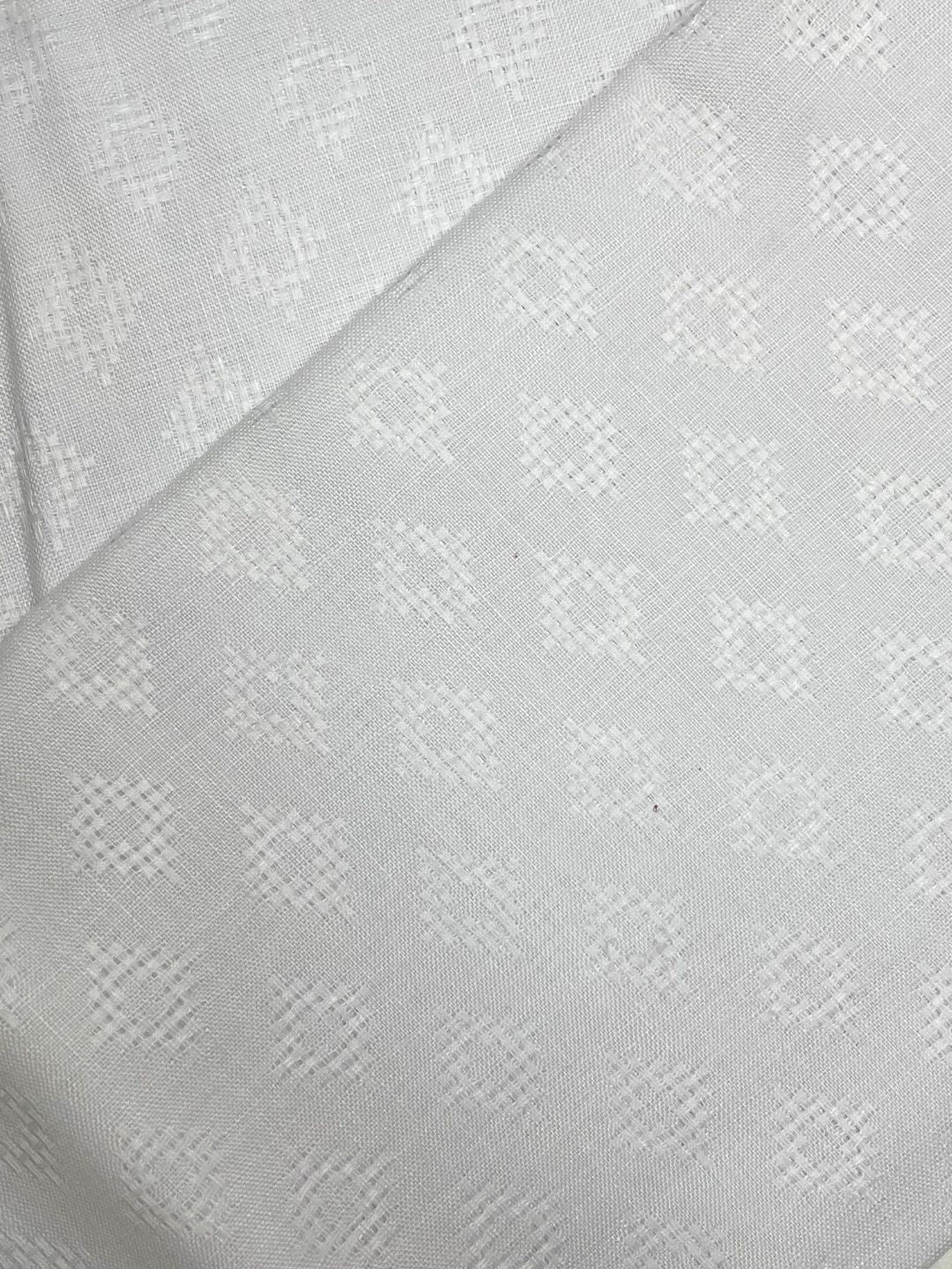 Maharaja Unstitched Poly Viscose Kurta Fabric Piece in White - Image 3