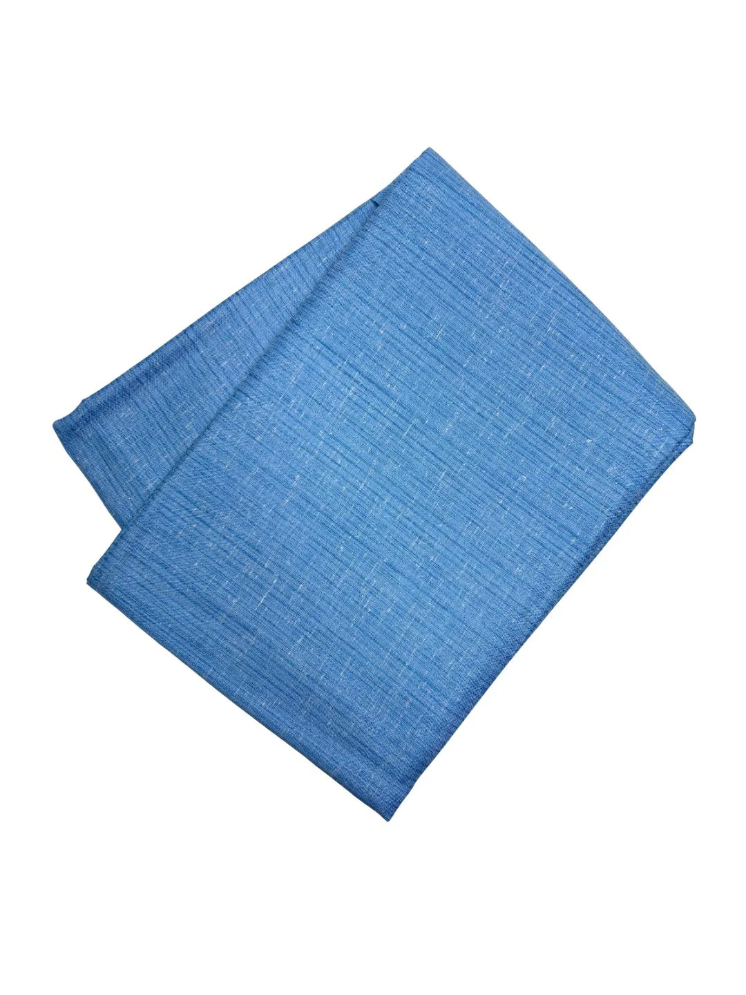 Maharaja Unstitched Poly Viscose Striped Shirt/Kurta Fabric Piece in Blue - Image 2