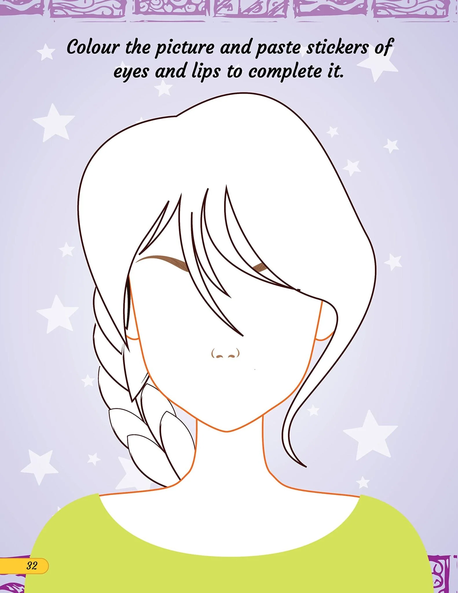Make A Pretty Face with 160+ Stickers- Colouring and Sticker Activity Book for Kids Age 3 -6 years - Image 7