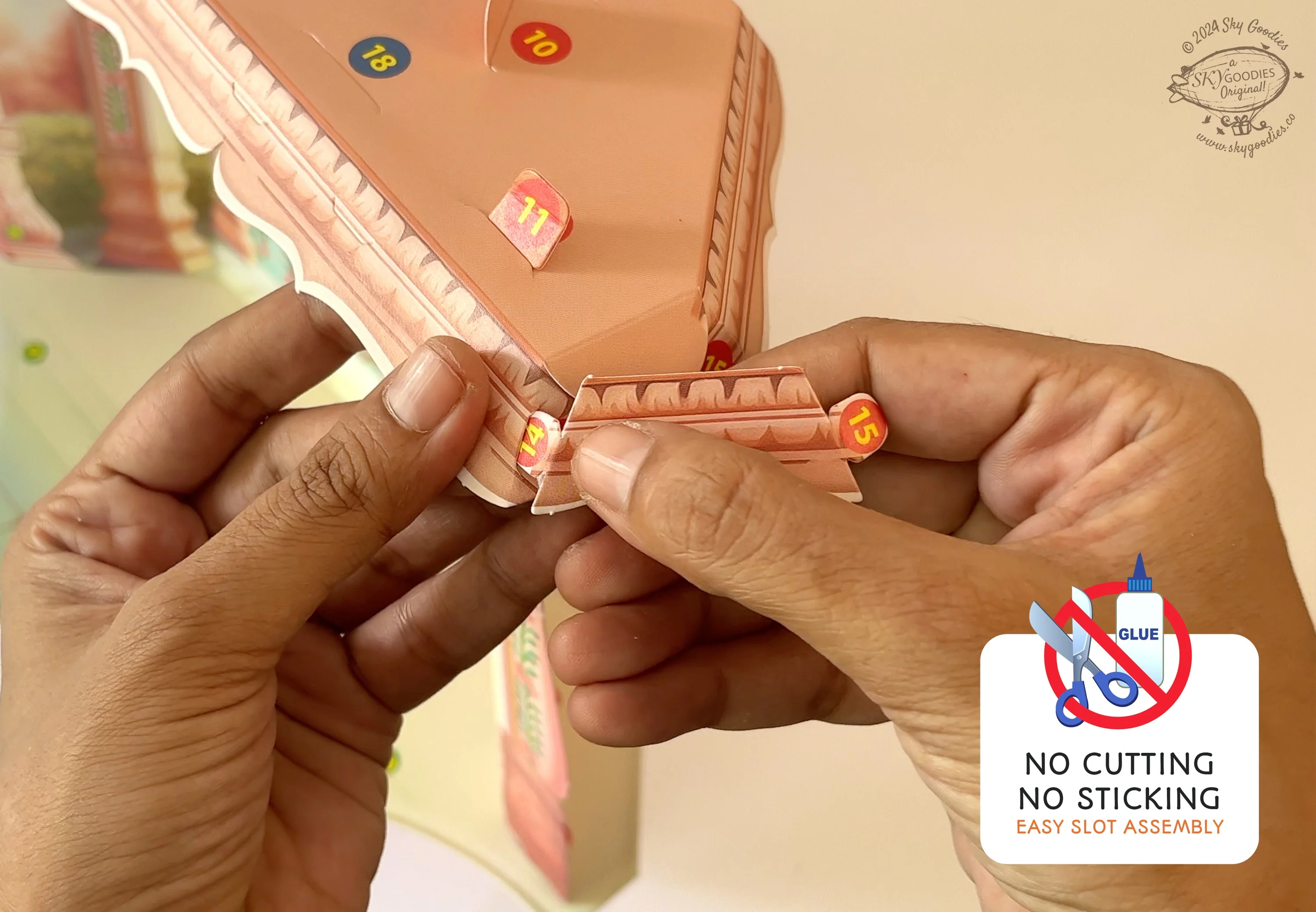 Mandir DIY Paper Craft Kit - Home Temple Decor Makhar - Image 7