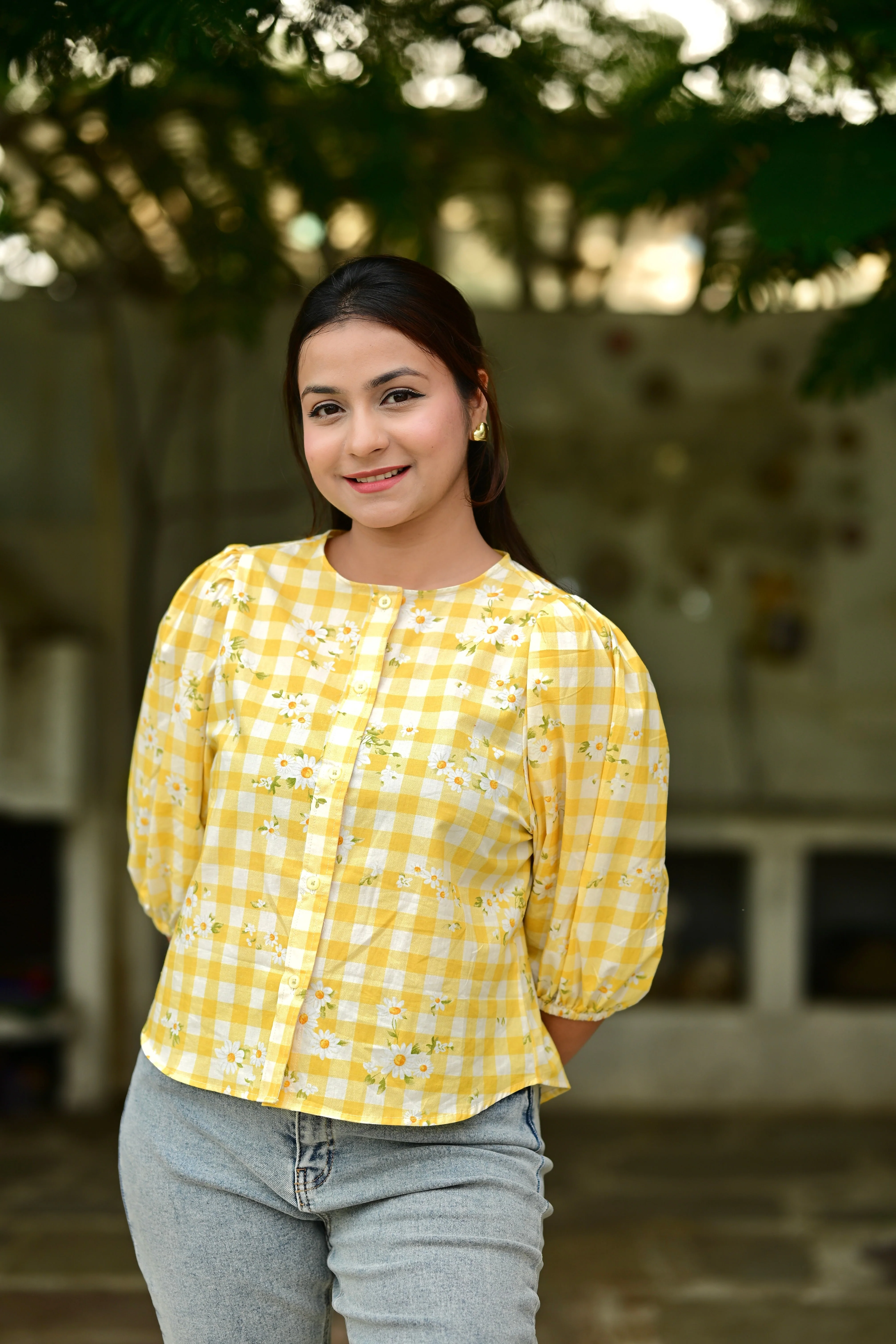 Mango Ghingham Top - Image 4