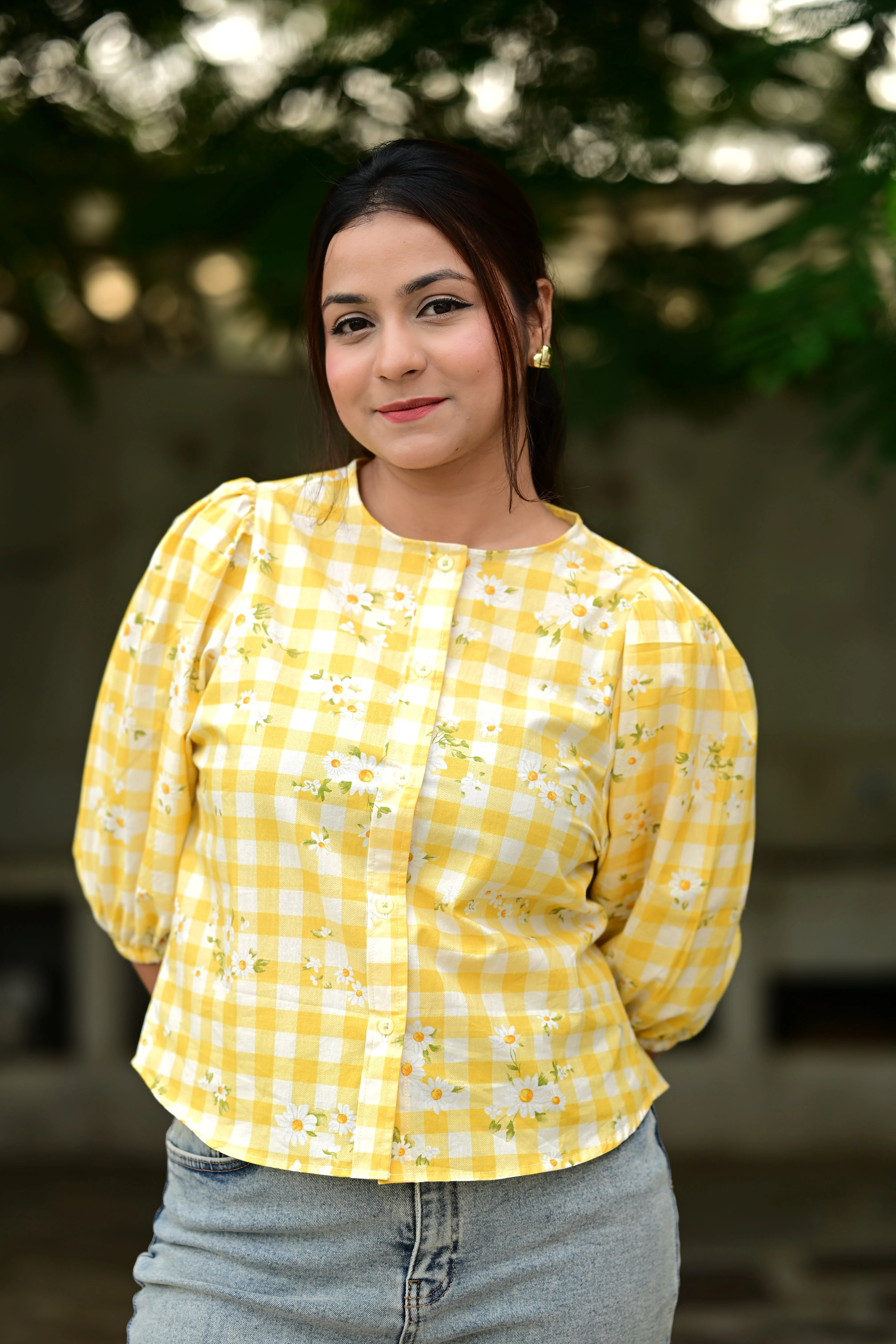 Mango Ghingham Top - Image 5