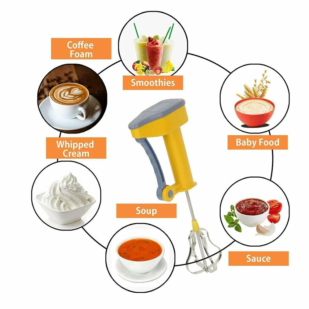 Manual Hand Blender 02 Pcs Pack (Random Color Supply as per availability) - Image 3