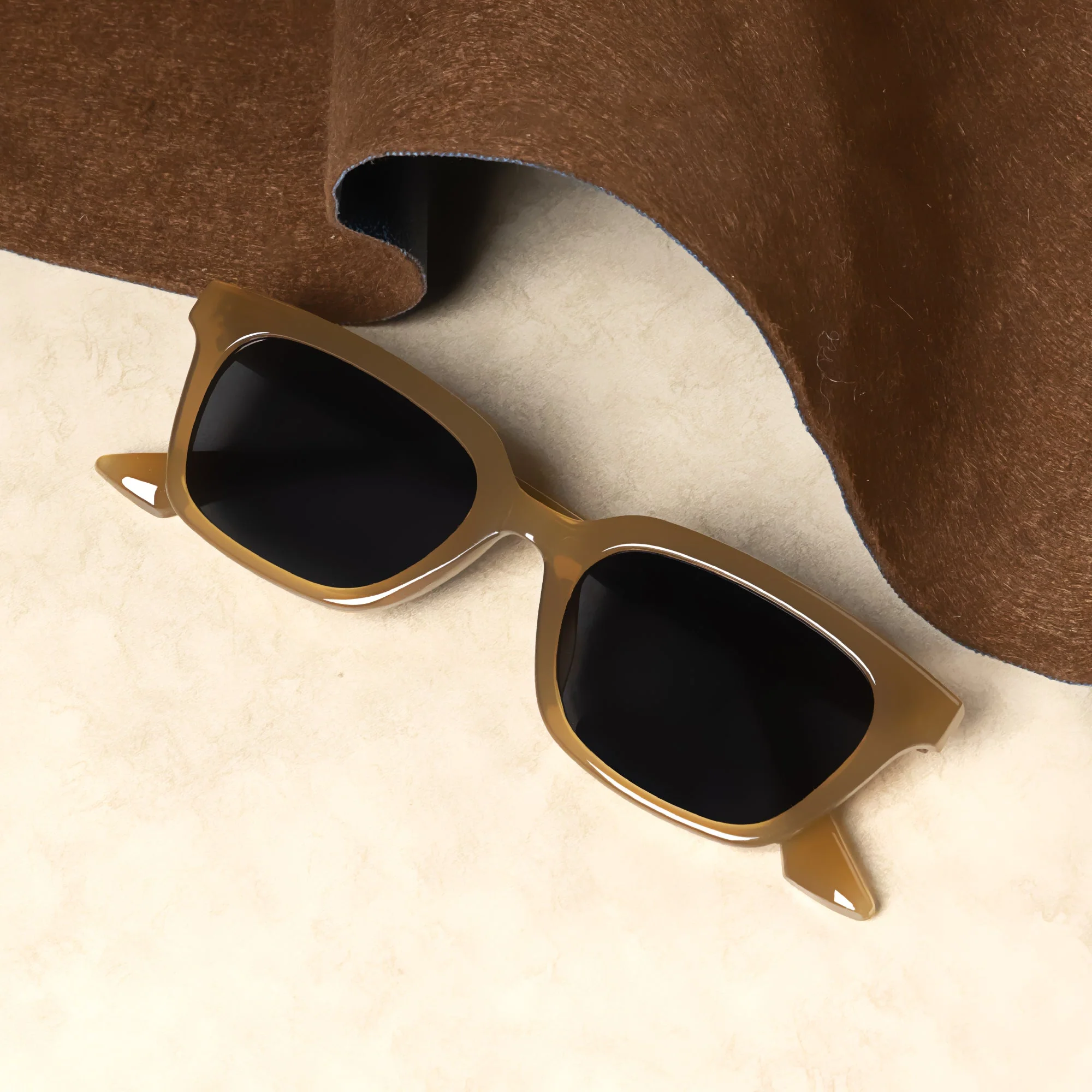 Marco Brown Black Rectangle Sunglasses - Image 6