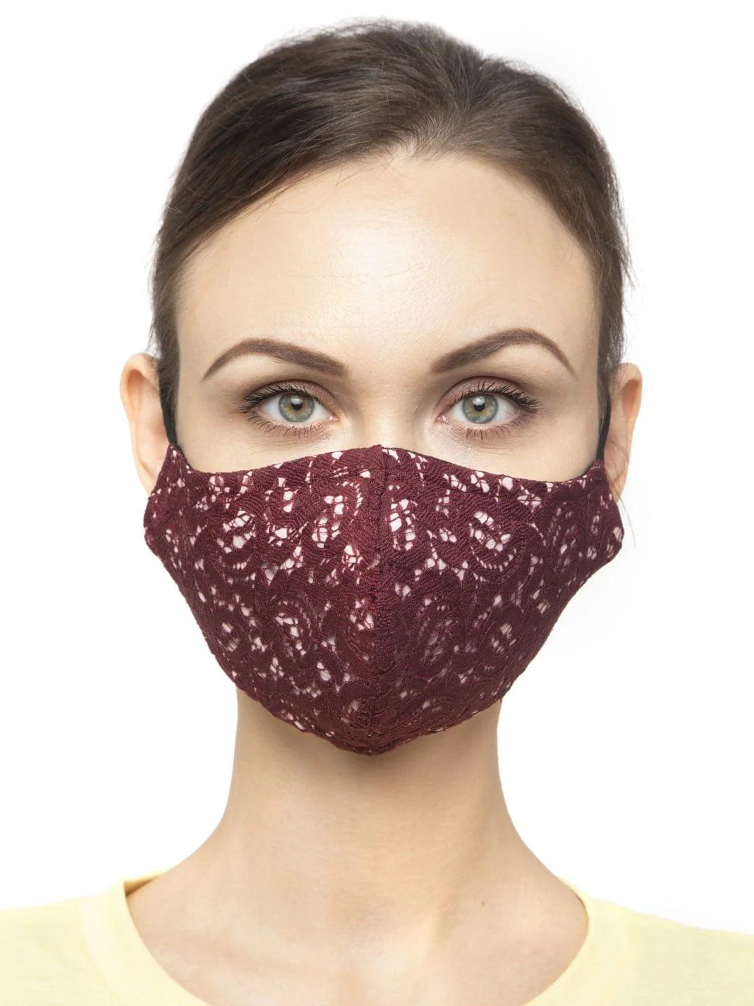 Maroon Blue Celeste 3 Layer Mask For Protection Now - Image 2