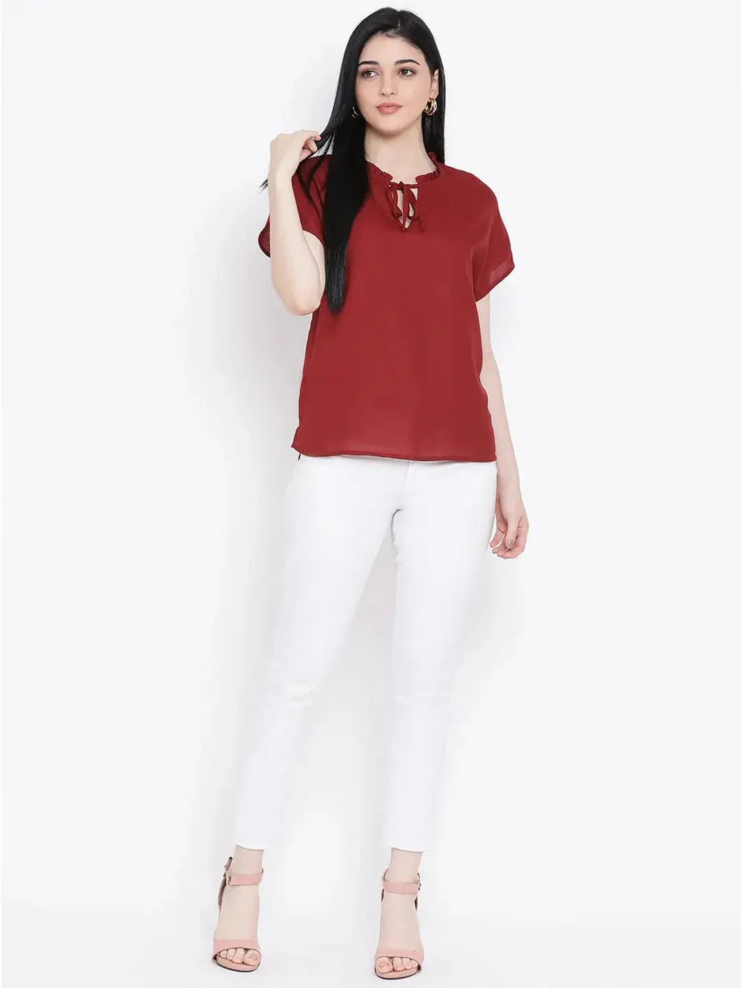 Maroon Daisy Women Top - Image 2