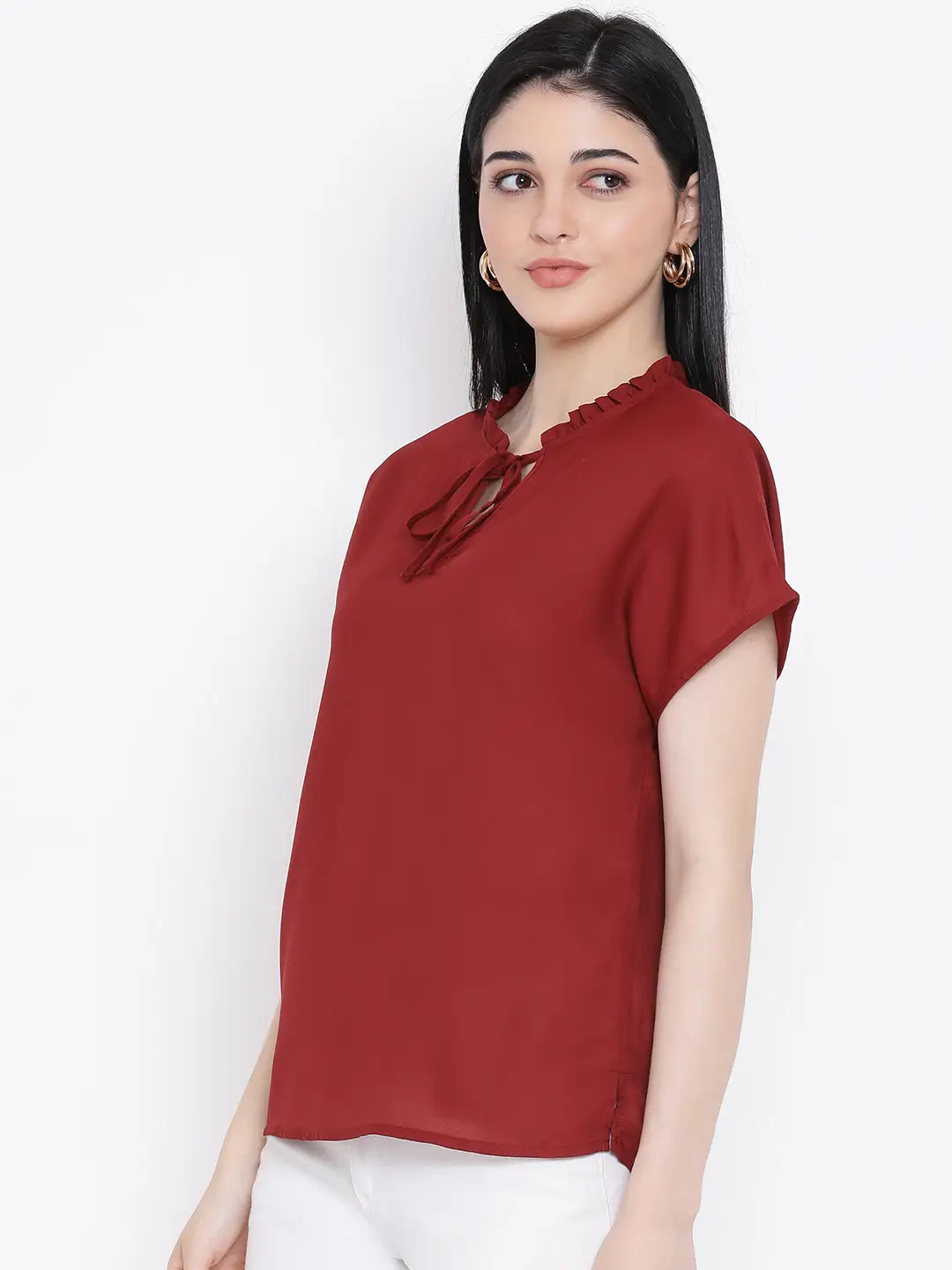 Maroon Daisy Women Top - Image 3