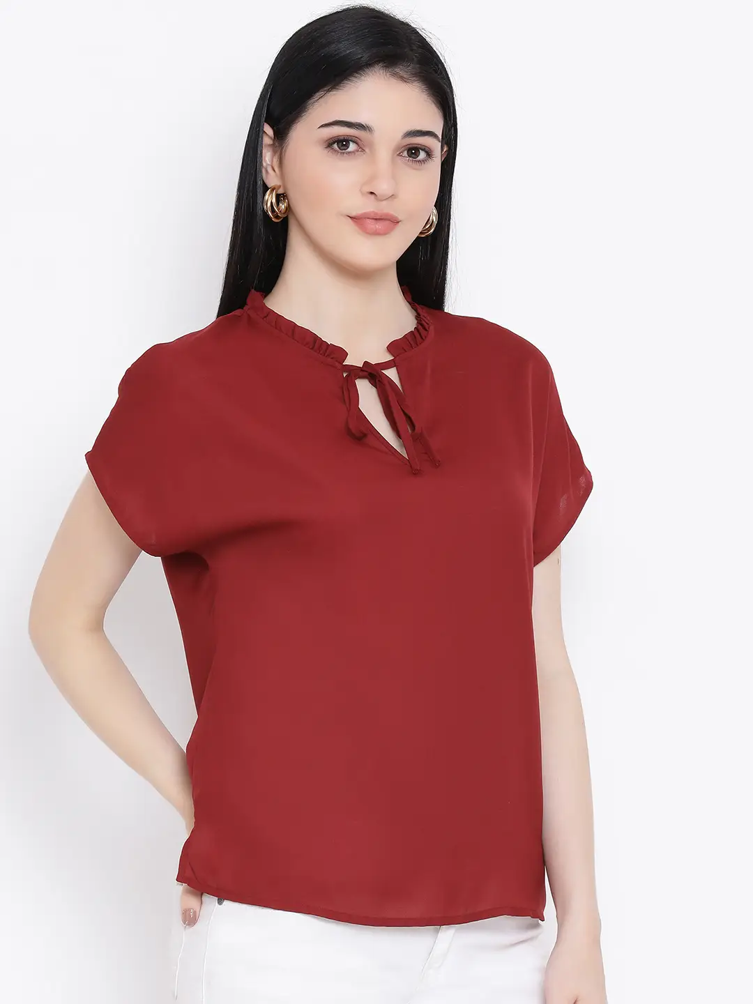 Maroon Daisy Women Top - Image 4