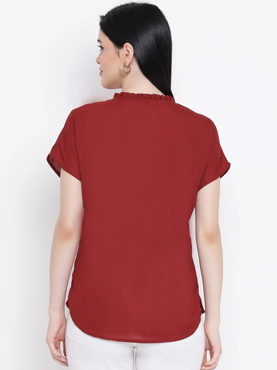 Maroon Daisy Women Top - Image 7