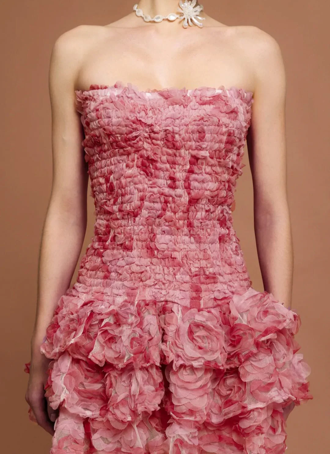 Marylene Floral 3D Folds Mini Dress - Image 8