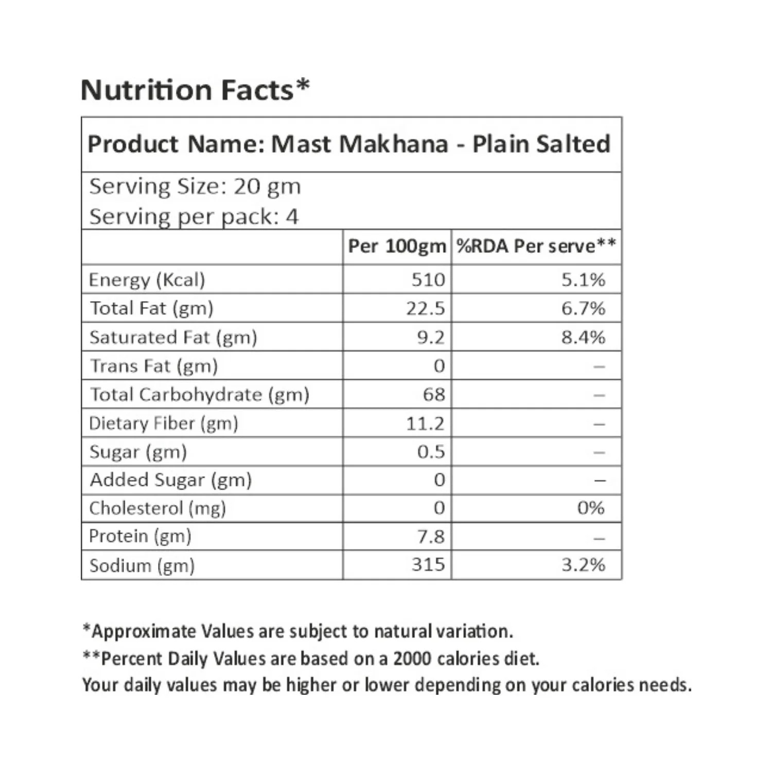 Mast Makhana Plain Salted - Image 5