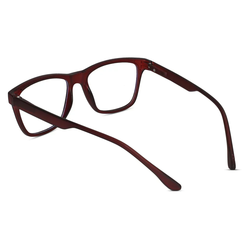 Matt Black Rectangular Eyeglasses & Computer Glasses For Men & Women - Image 20