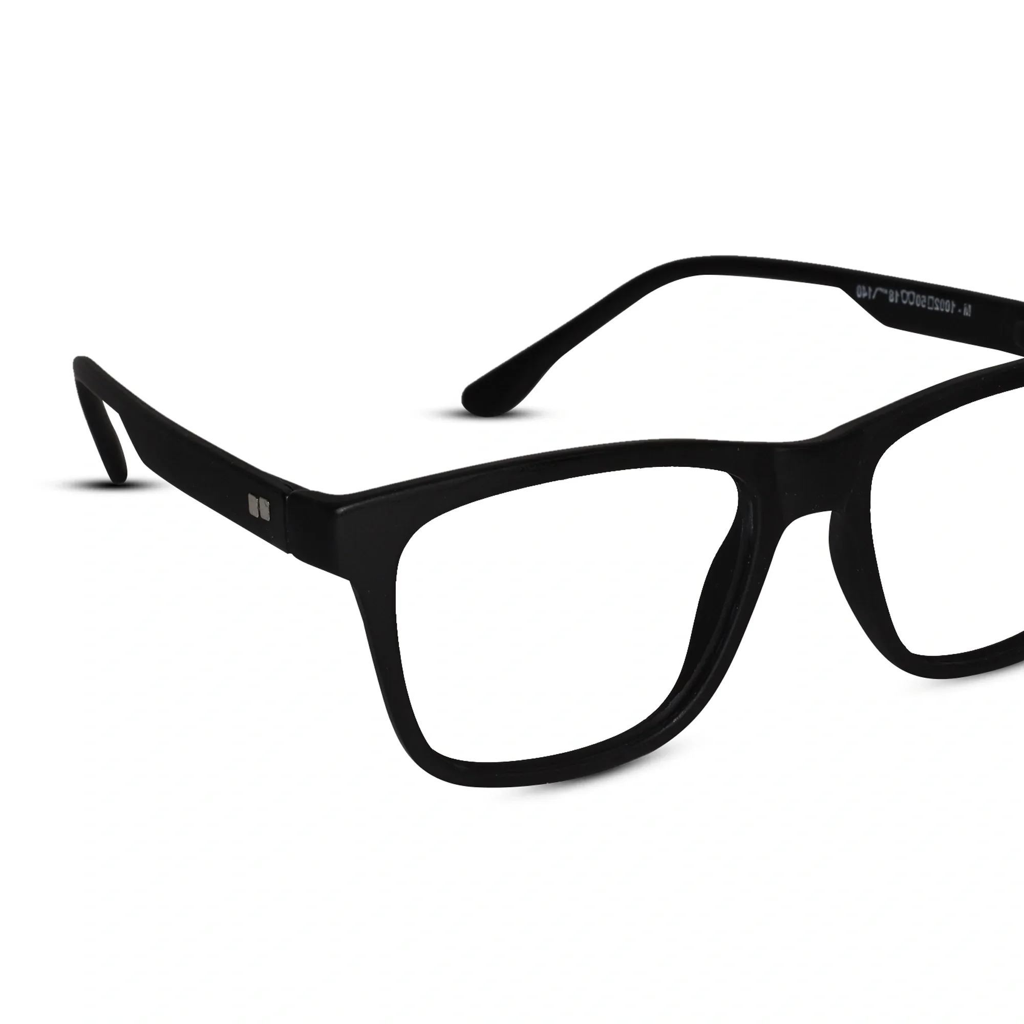 Matt Black Rectangular Eyeglasses & Computer Glasses For Men & Women - Image 3