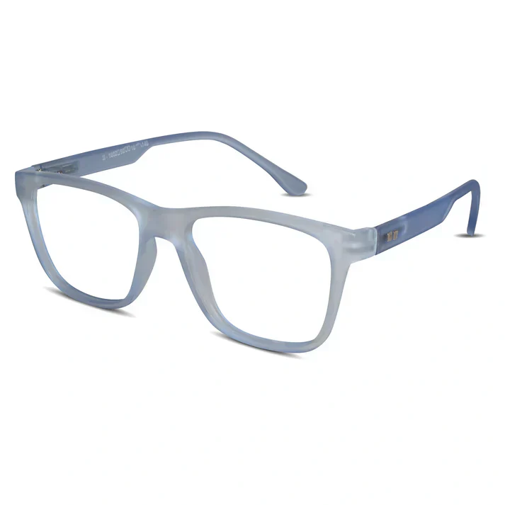 Matt Dark Blue Rectangular Eyeglasses & Computer Glasses For Men & Women - Image 28