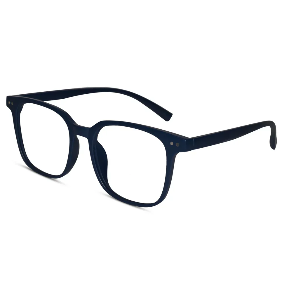 Matt Grey Square Eyeglasses For Men & Women - Image 10