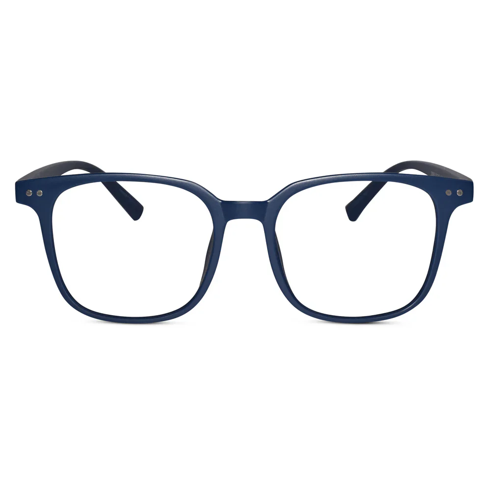 Matt Grey Square Eyeglasses For Men & Women - Image 5