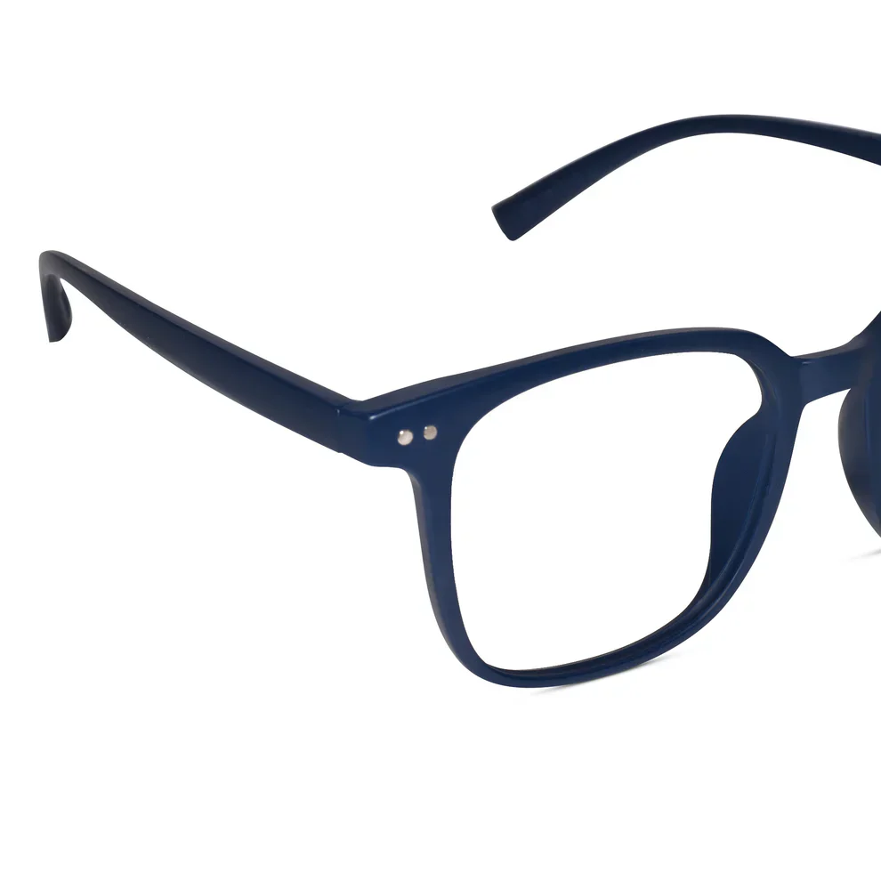Matt Grey Square Eyeglasses For Men & Women - Image 6