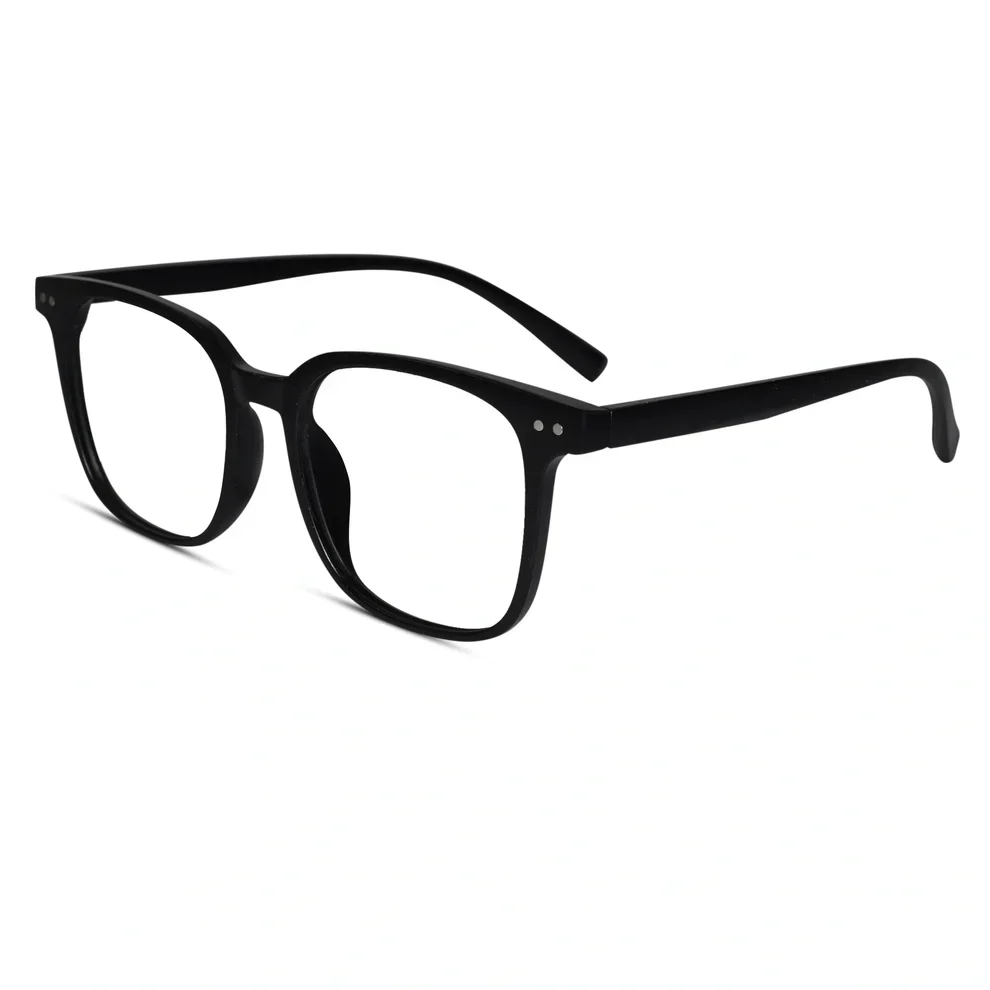 Matt Grey Square Eyeglasses For Men & Women - Image 7
