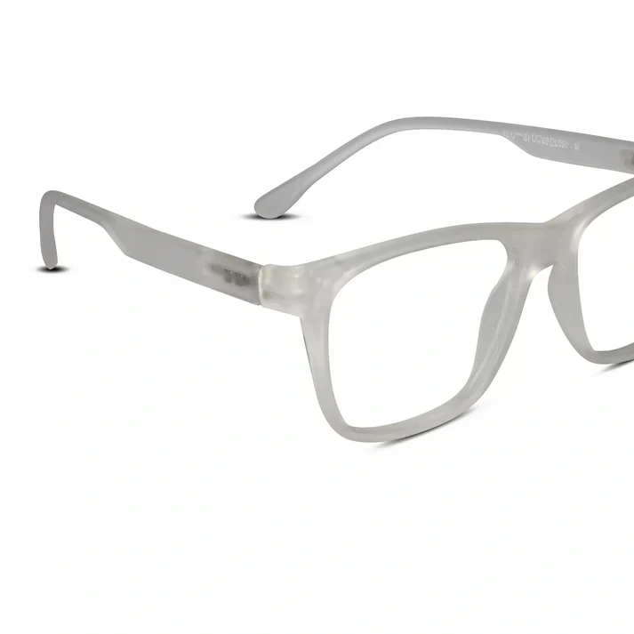 Matt Pink Rectangular Eyeglasses & Computer Glasses For Men & Women - Image 13