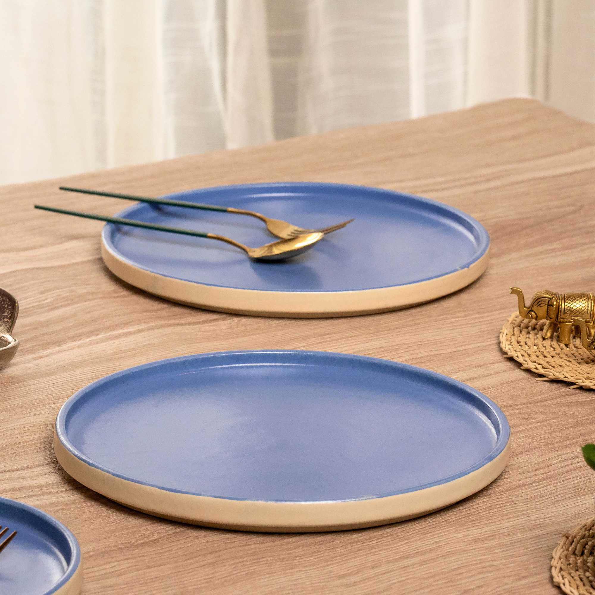 Matte Rim Dinner Plate | Set Of 2