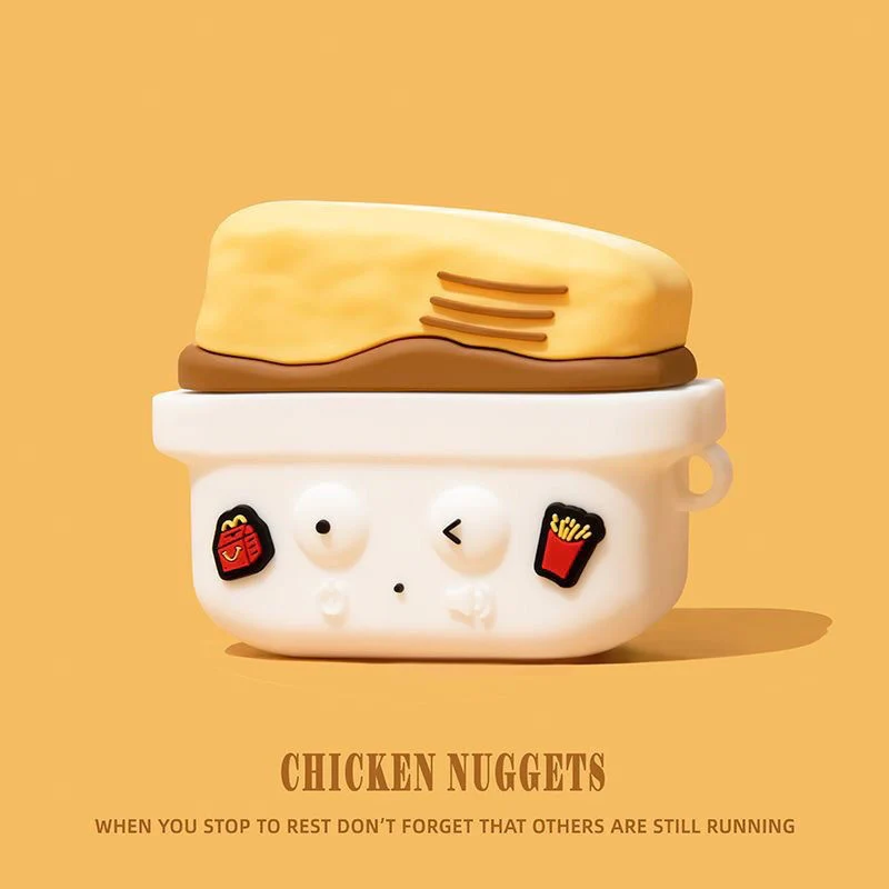 McDonald's & Chicken nugguts Airpods Cover for Apple AirPods - Premium Silicone Case - Image 11