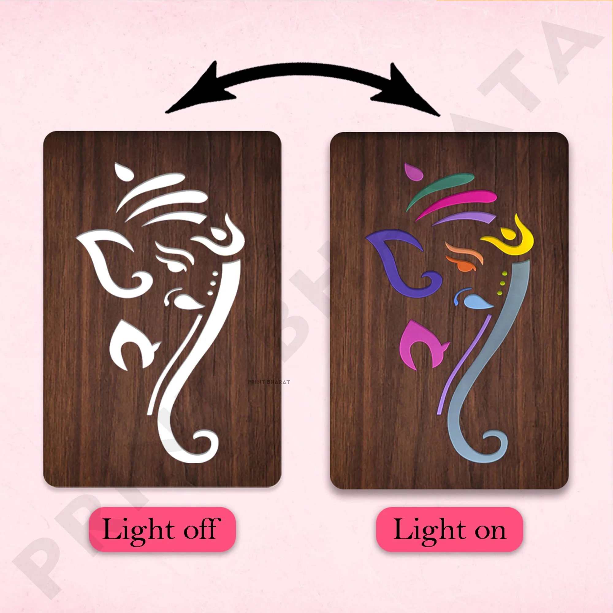 MDf Neon Ganesh Ji Frame - Image 3