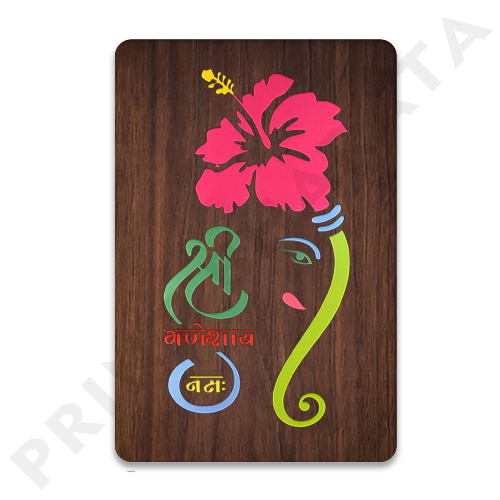 MDf Neon Ganesh ji Namaha Frame - Image 4