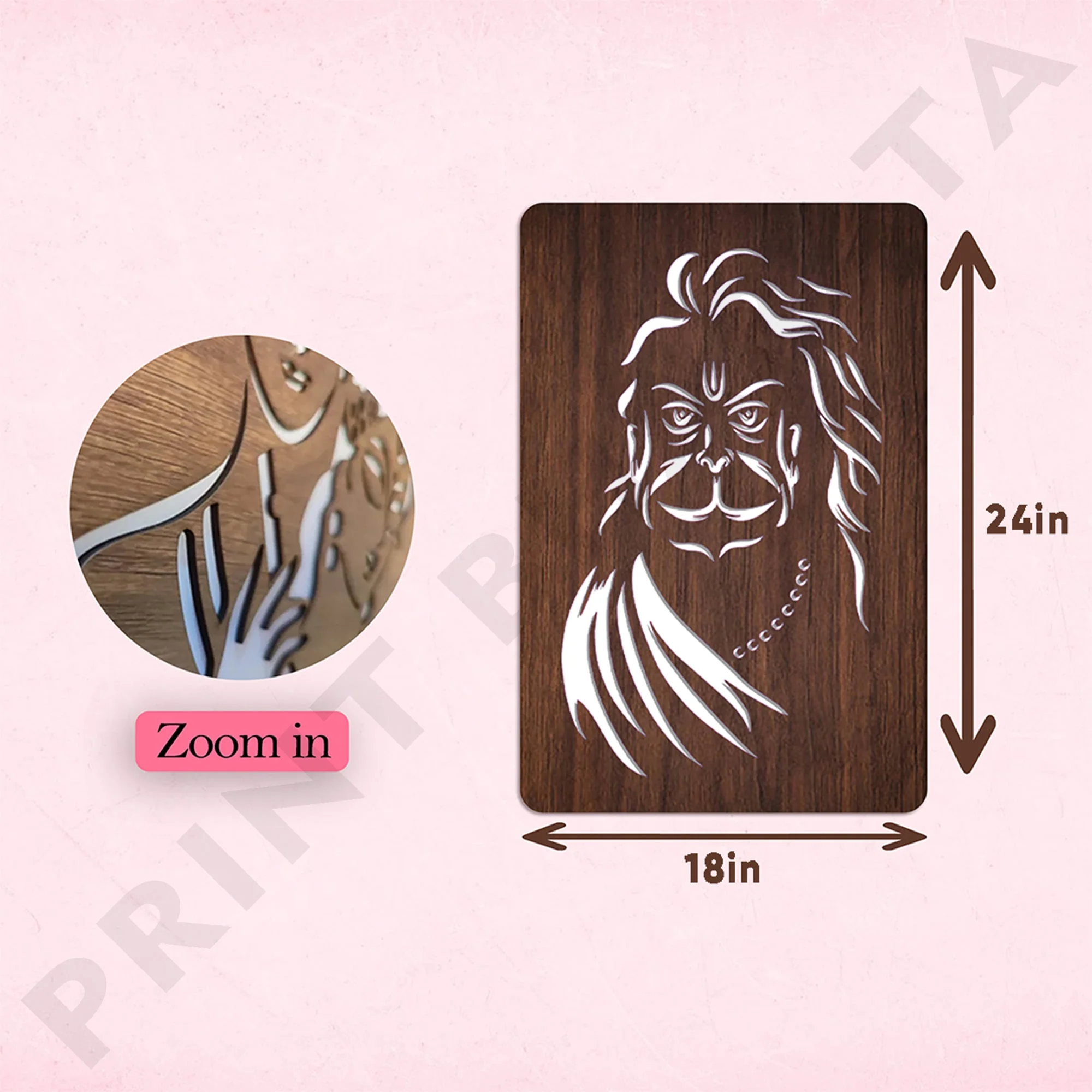 MDf Neon Hanuman Ji Frame - Image 7