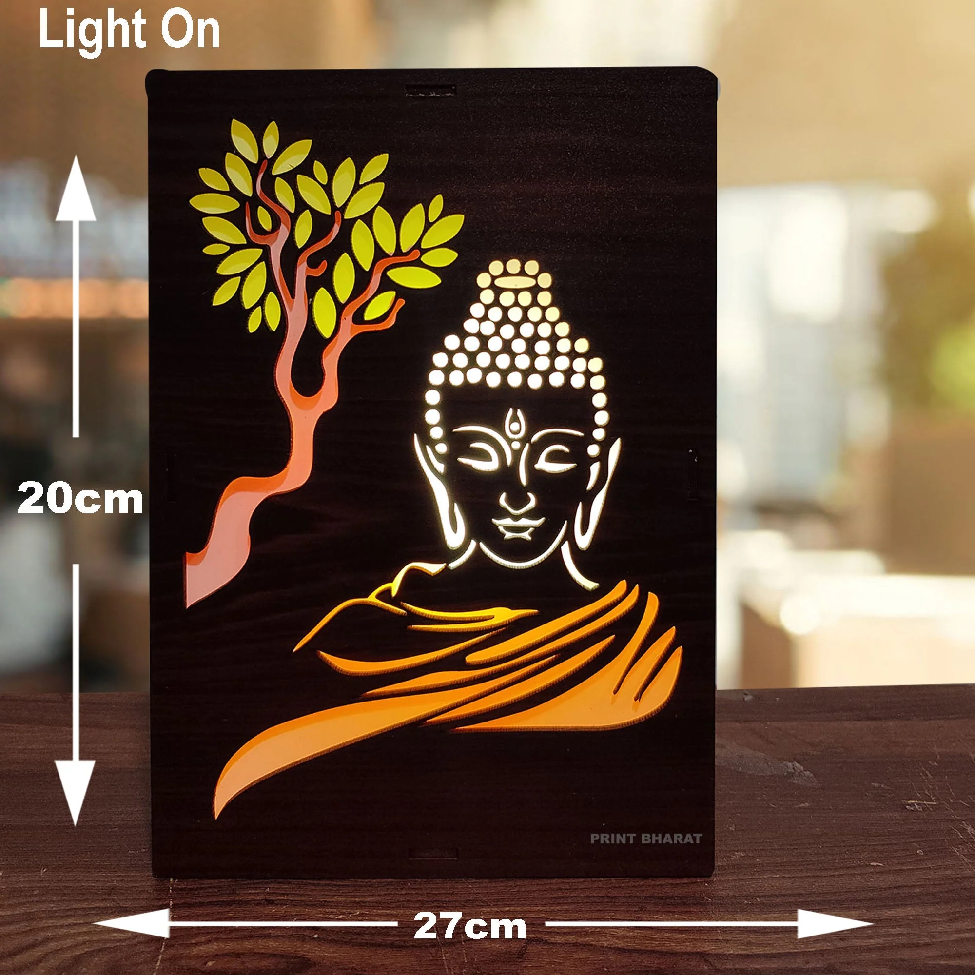 MDF Wood Art Work Led Frame Wooden Color with Laser Cut Finish - Image 27