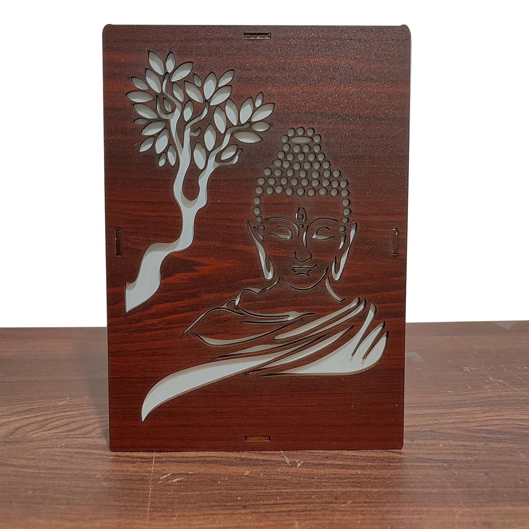 MDF Wood Art Work Led Frame Wooden Color with Laser Cut Finish - Image 8
