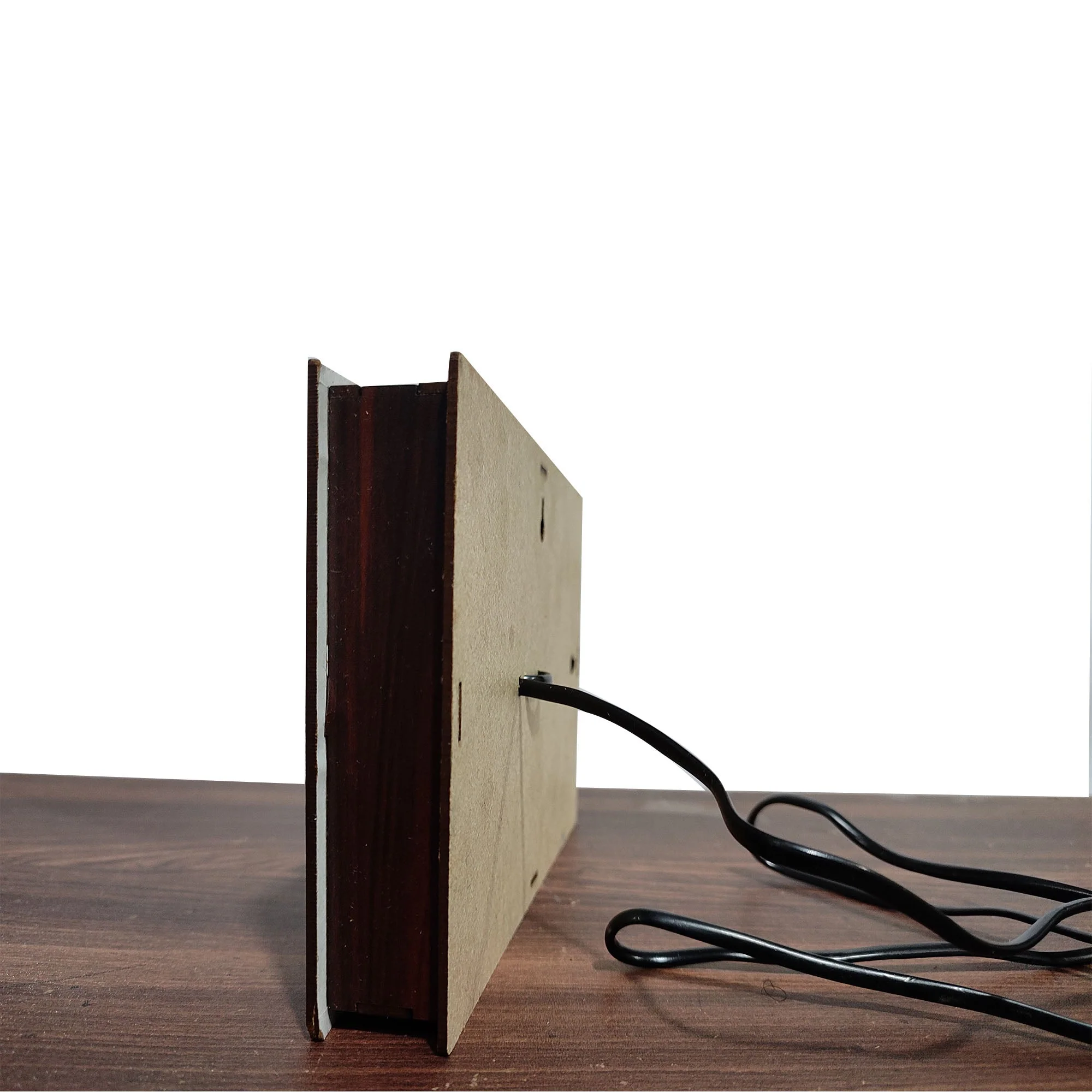 MDF Wood Art Work Led Frame Wooden Color with Laser Cut Finish (Led Adi Yogi Frame) - Image 4