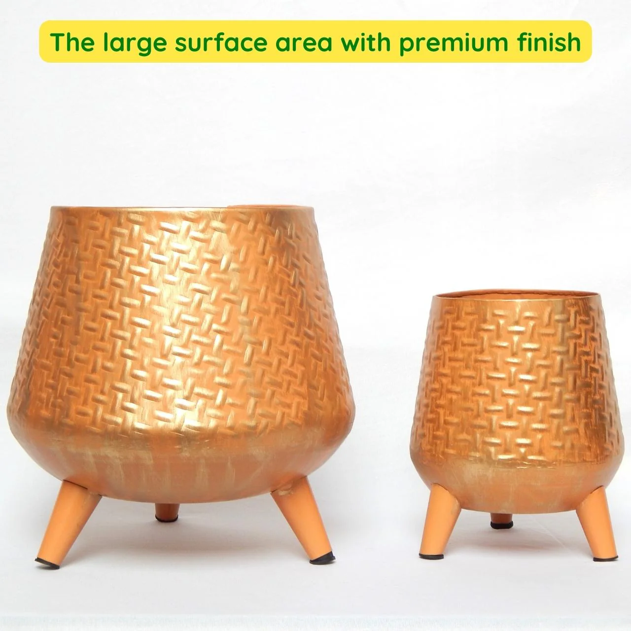 Melon Orange Iron Planter Stand Set – Indoor & Outdoor Décor - Image 4