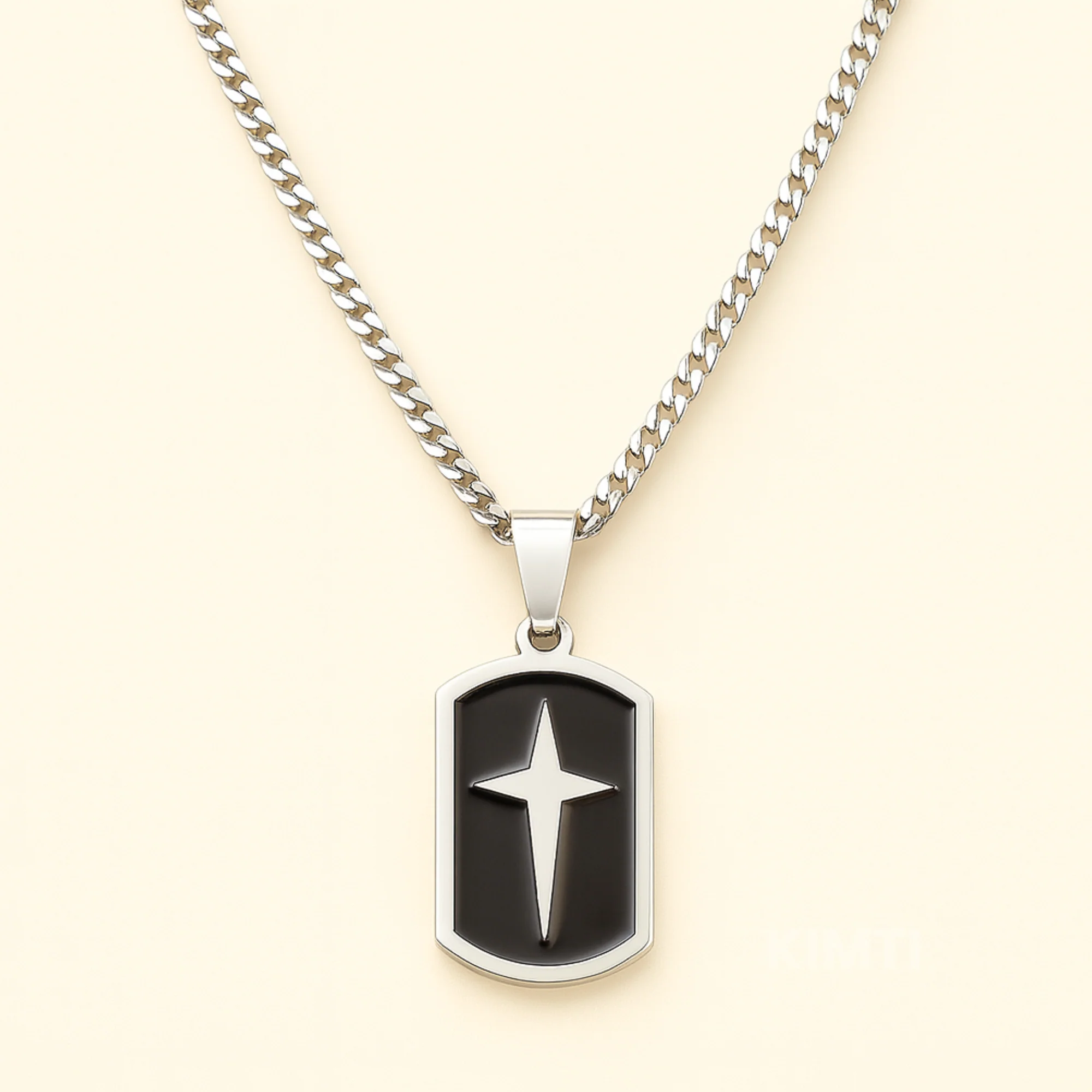 Men - Anti Tarnish Black Fang Chain