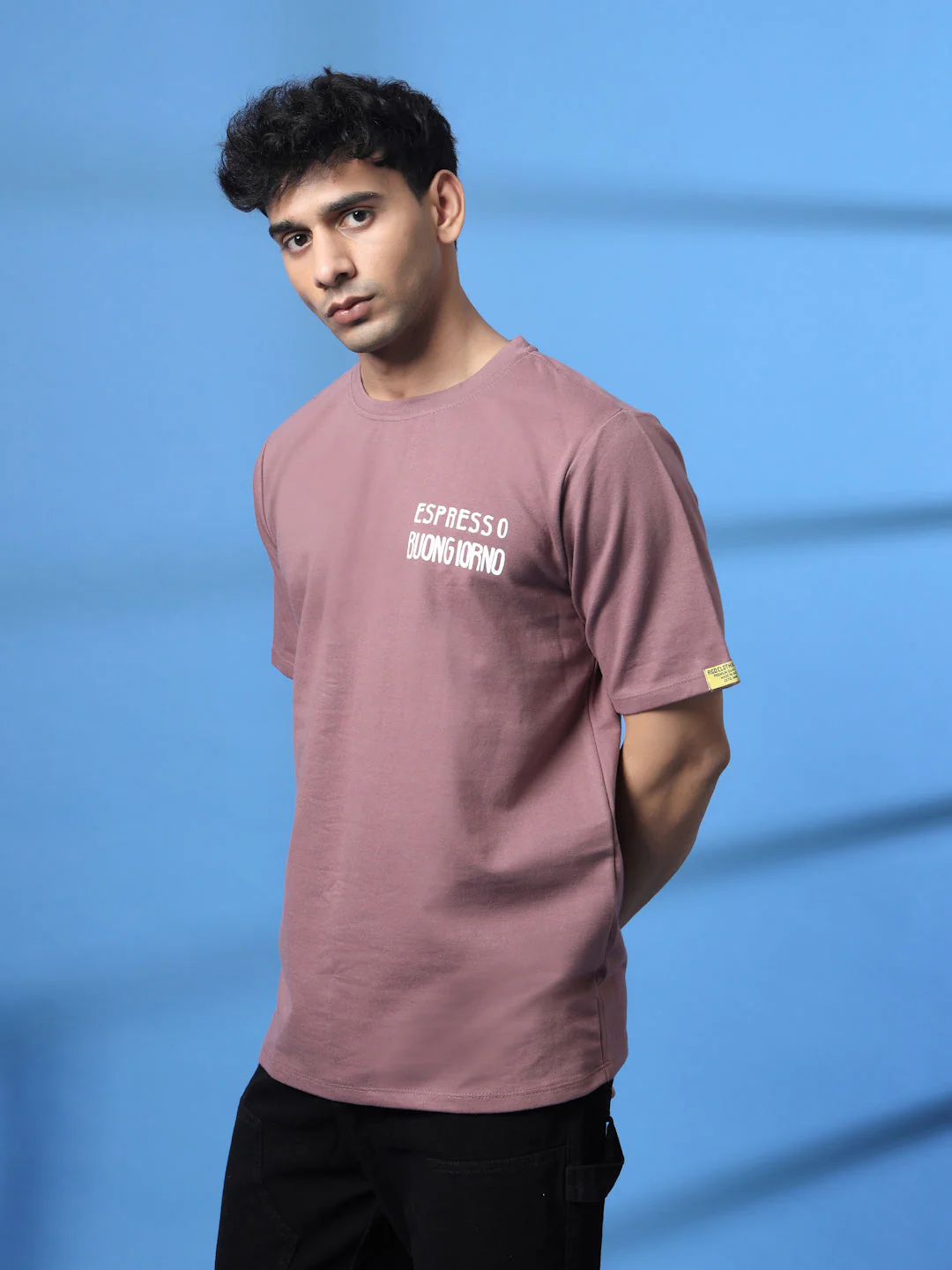 Men Black Typography Oversized T-shirt - Image 8