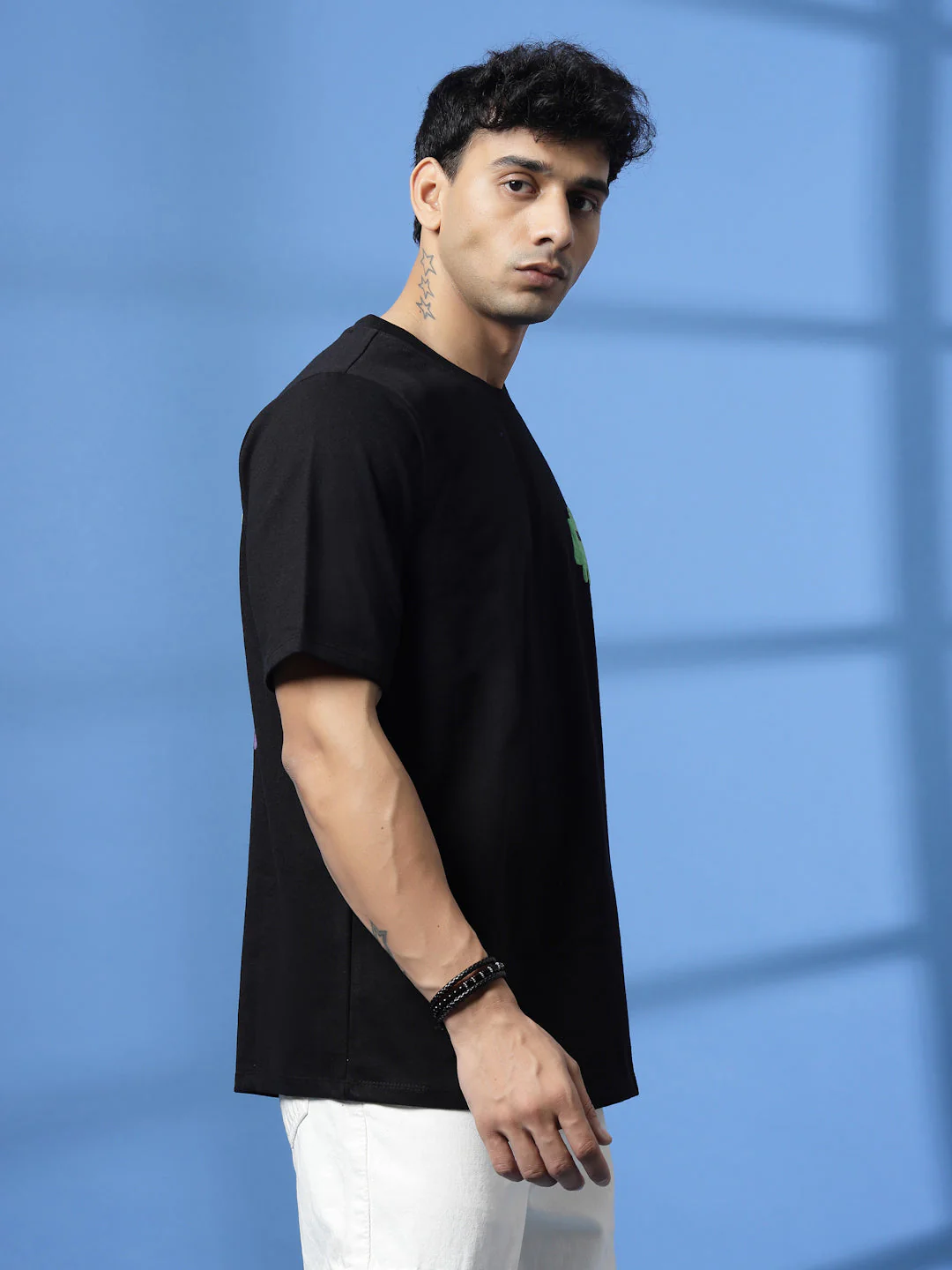 Men Game Over Black Oversized Graphic T-shirt - Image 4
