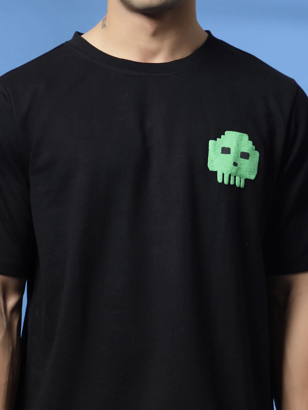 Men Game Over Black Oversized Graphic T-shirt - Image 5