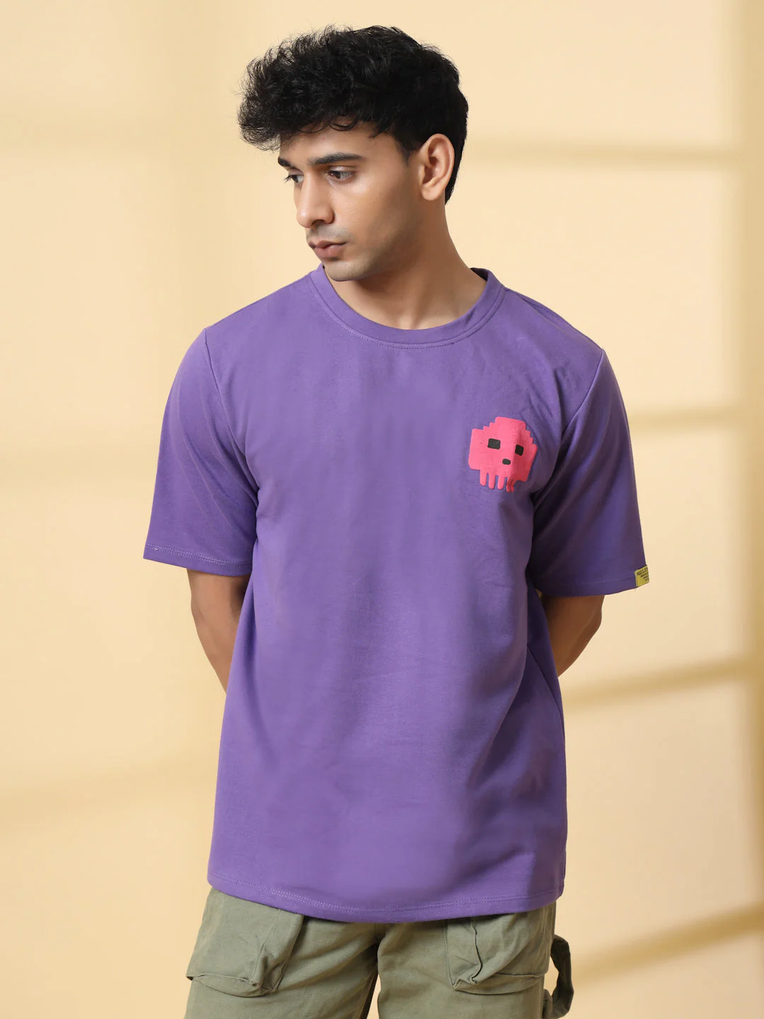 Men Game Over Black Oversized Graphic T-shirt - Image 7