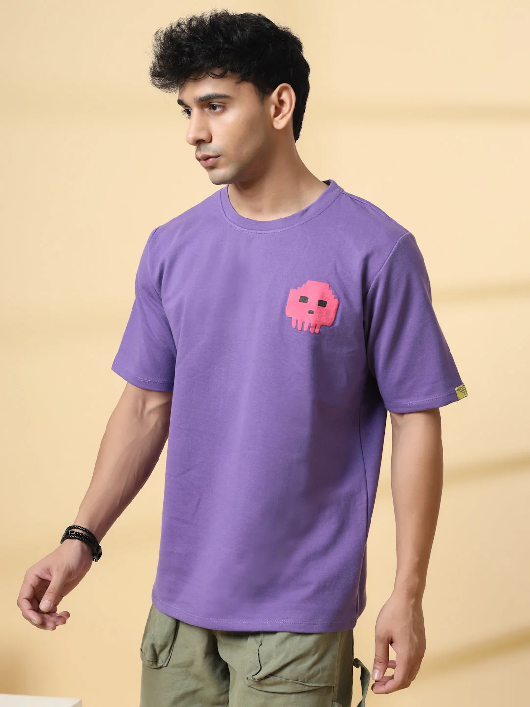 Men Game Over Black Oversized Graphic T-shirt - Image 9