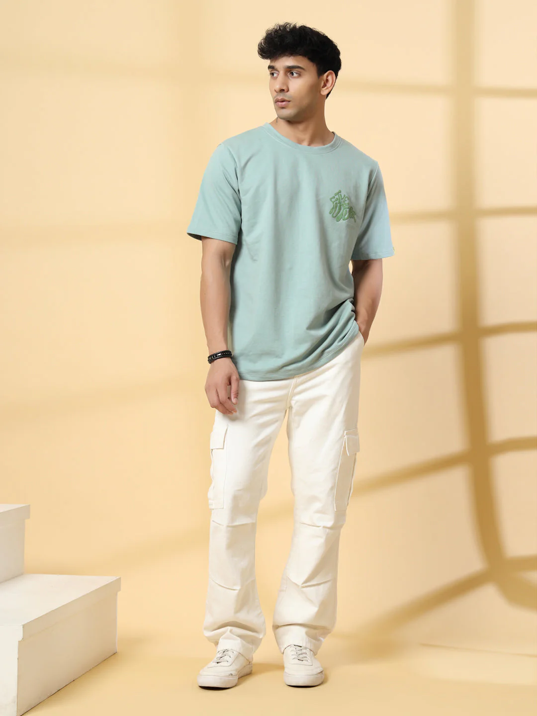 Men Jade Typography Oversized T-shirt - Image 2