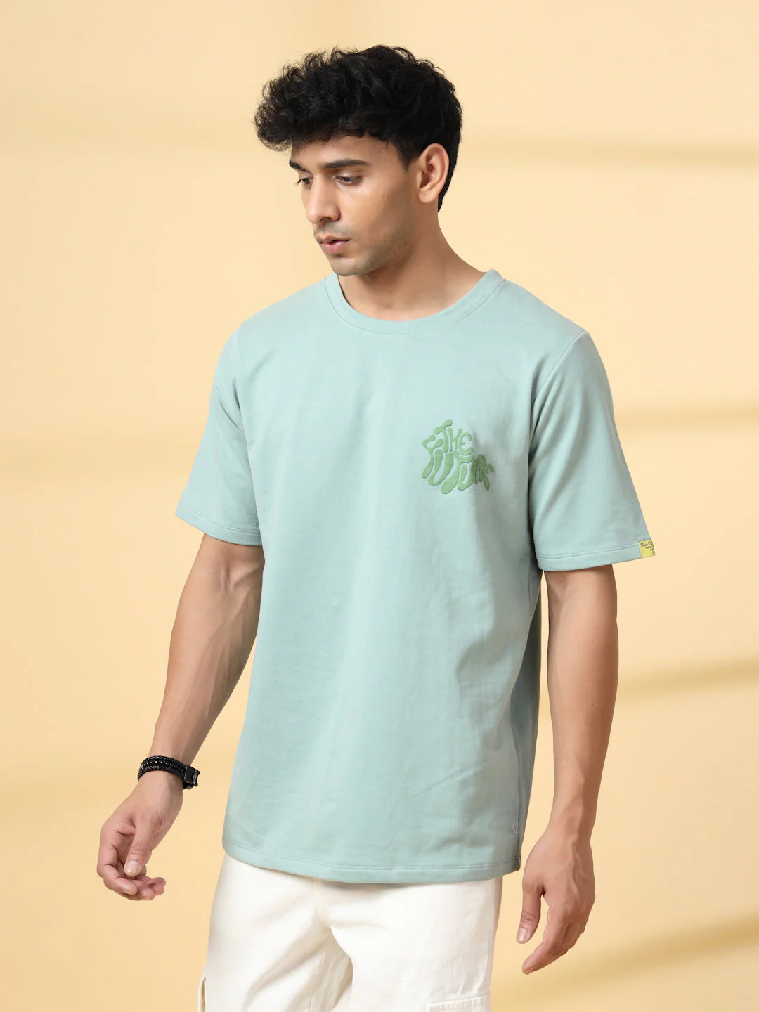 Men Jade Typography Oversized T-shirt - Image 3