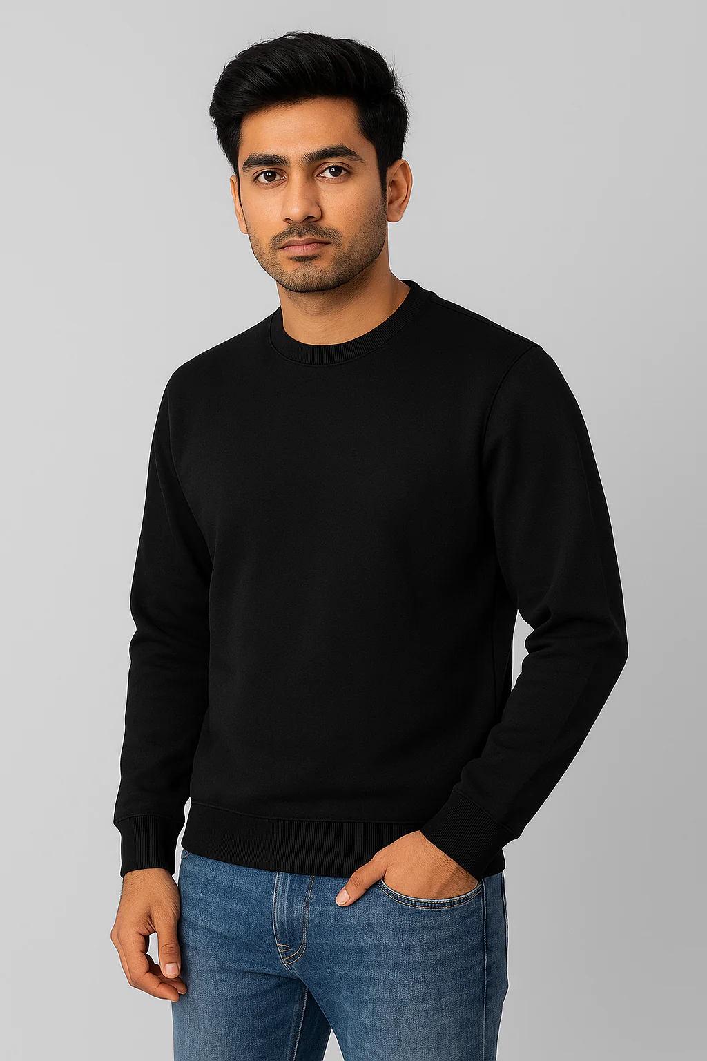 Men’s Solid Sweatshirt | Heavy 3-Thread Winter Sweatshirt | Warm & Comfortable - Image 17