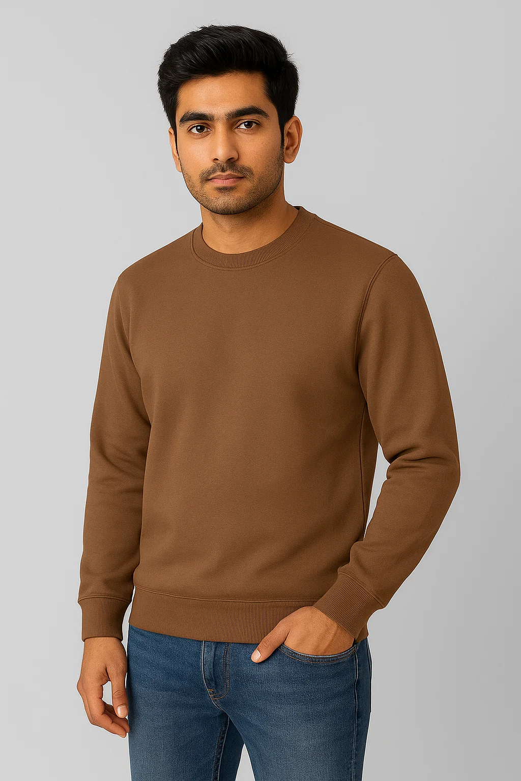 Men’s Solid Sweatshirt | Heavy 3-Thread Winter Sweatshirt | Warm & Comfortable - Image 20
