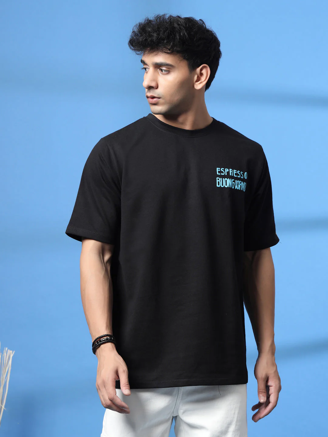 Men White Typography Oversized T-shirt - Image 9